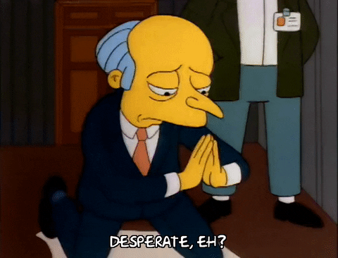 Mr. Burns haciendo un chiste desesperado por ser el personaje más gracioso de la serie.- Blog Hola Telcel