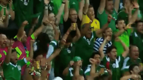 personas celebrando un gol de México en las tribunas de un estadio.- Blog Hola Telcel