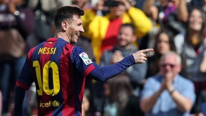 Messi durante el partido ante el Rayo Vallecano