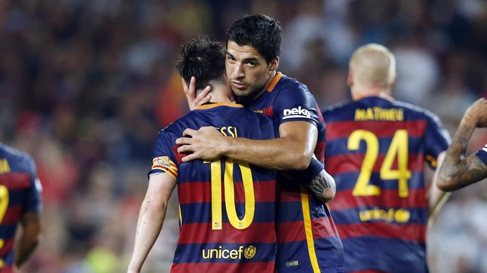 Messi y Luis Suárez integran el ataque del FC Barcelona