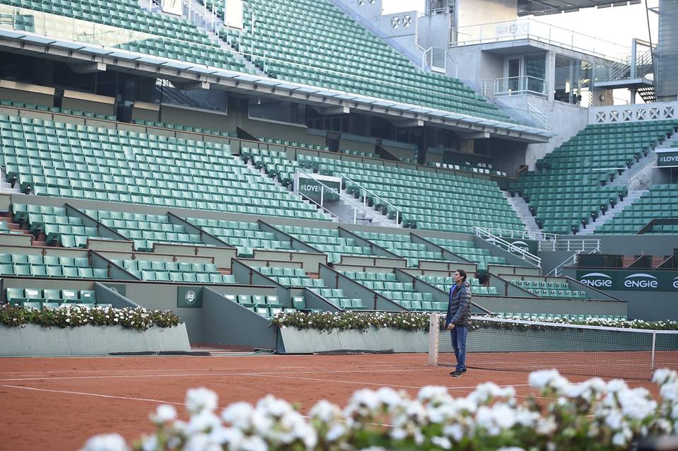 Rafael Nadal en la actual sede del Roland Garros