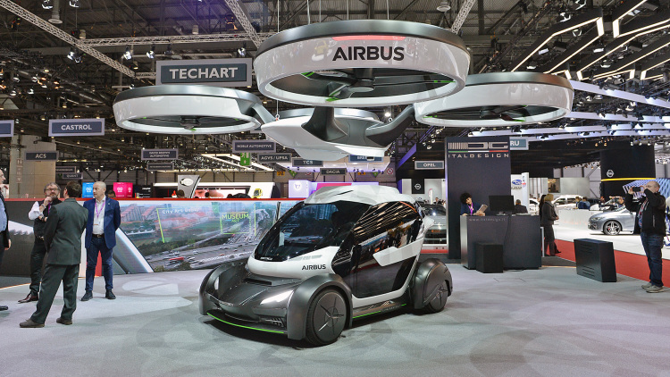 Airbus e Italdesing crearon taxi que se traslada por tierra o aire