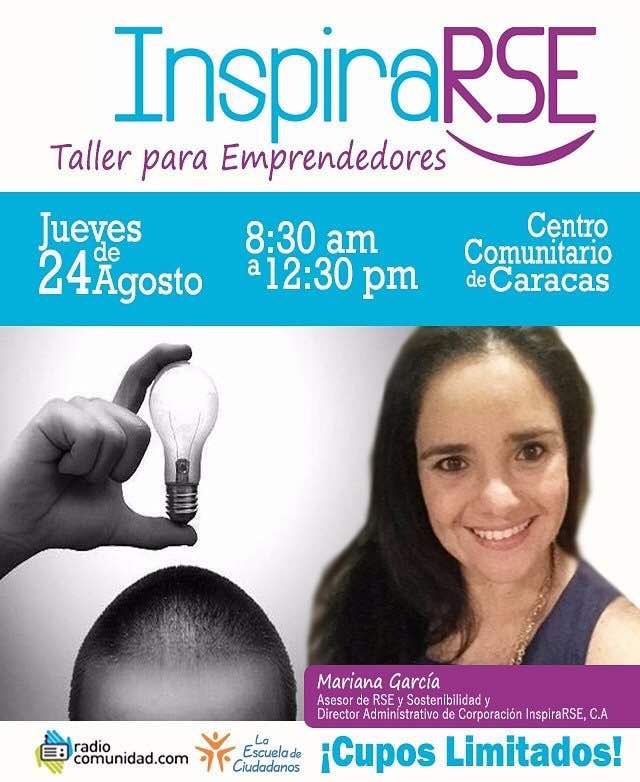 Inspira RSE dictará taller a emprendedores en Caracas