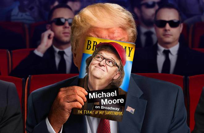 Trump crítica presentación de Michael Moore en Broadway