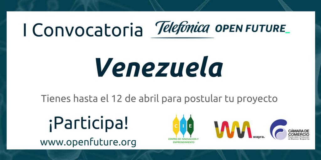 Venezuela Open Future, Primera Convocatoria Nacional 2018