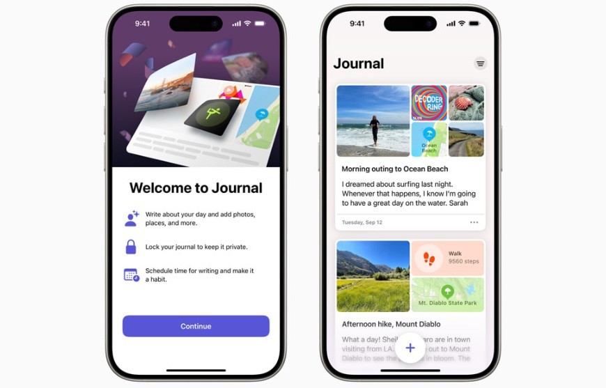 Aplicación Journal Apple