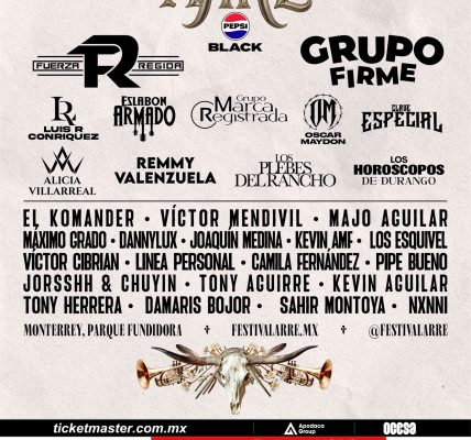 Cartel oficial del Festival ARRE Pepsi Black 2025.- Blog Hola Telcel