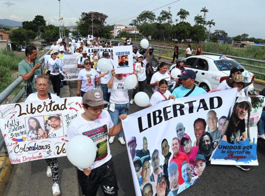 Manifestación por colombianos detenidos en Venezuela