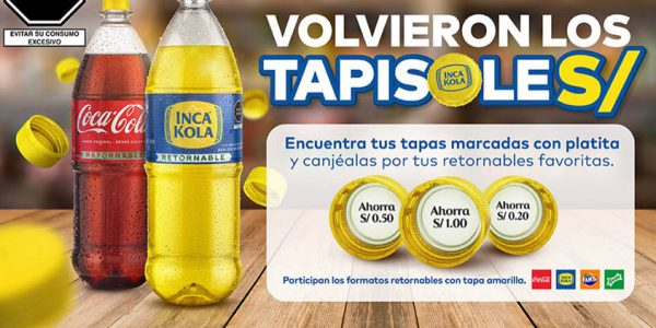 Inca Kola, Coca-cala, Fanta y Sprinte impulsan el uso de botellas retornables