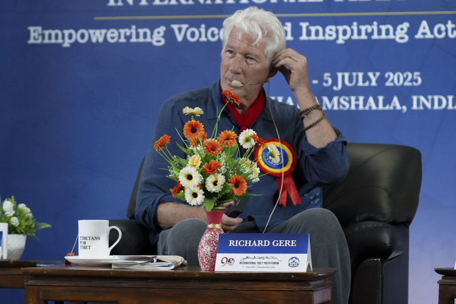 Richard Gere acompañó al dalái lama en su cumpleaños