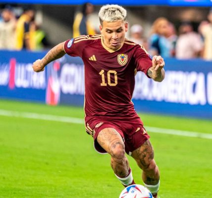 Yeferson Soteldo se perderá los próximos juegos de la Vinotinto