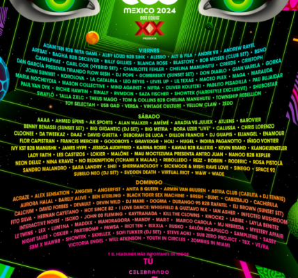 Cartel oficial de los artistas que se presentarán en el EDC México 2024.- Blog Hola Telcel.