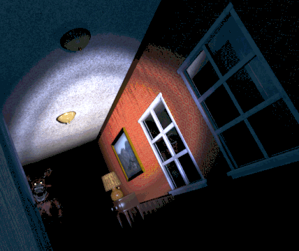 personaje de Five Nights at Freddy's asomándose en un pasillo oscuro.- Blog Hola Telcel